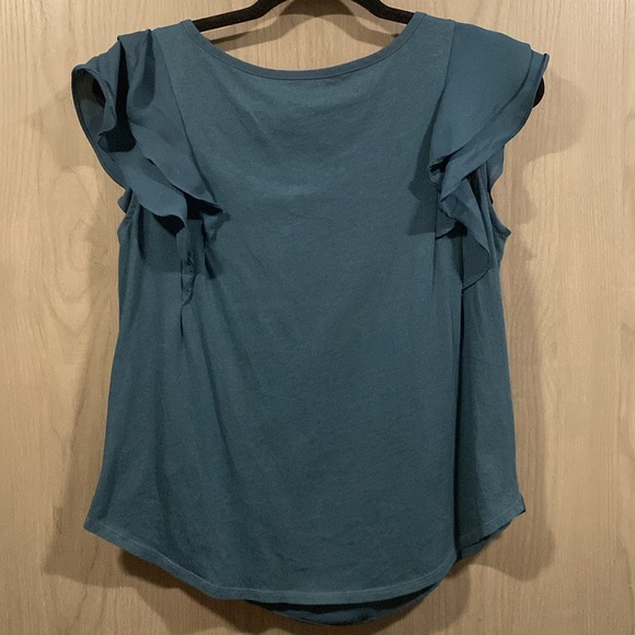 Loft Outlet Mixed Media flutter detail Tank Top - Picture 2 of 4